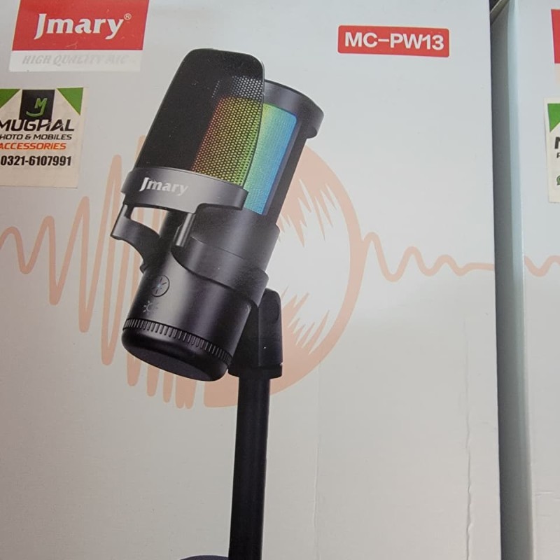 Jmary MC-PW13 RGB Light Plug and Play Desktop Microphone