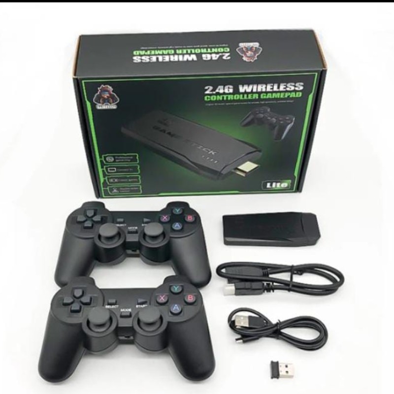 2.4G Wireless Game Controller Console PLAYSTATION WITH 2 JOYSTICKS Wireless Game Console, Retro Gaming Console, Dual Gamepads, Plug & Play Gaming, HDMI Game Stick, TV Gaming System