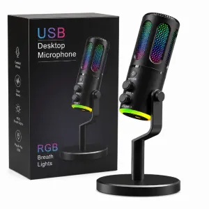 USB RGB Condenser Microphone for Gaming, Streaming & Recording