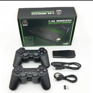 2.4G Wireless Game Controller Console PLAYSTATION WITH 2 JOYSTICKS Wireless Game Console, Retro Gaming Console, Dual Gamepads, Plug & Play Gaming, HDMI Game Stick, TV Gaming System