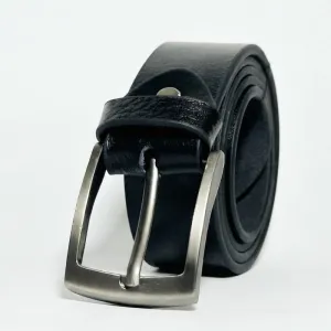 Black Leather Pent Belt