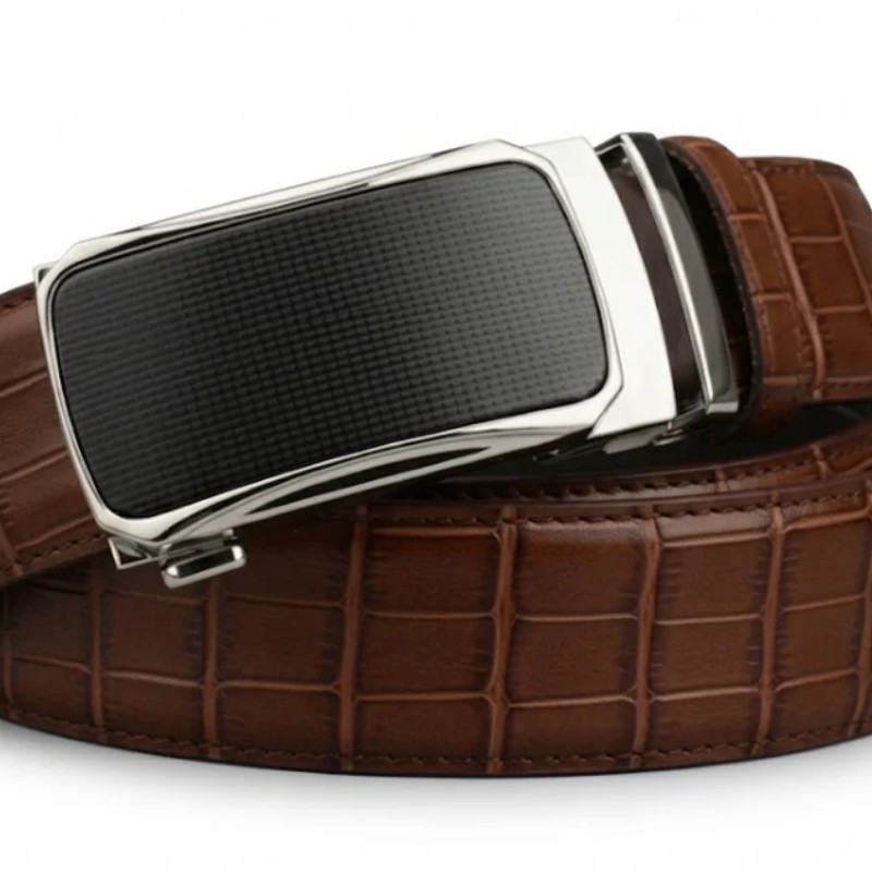 Premium Men’s Auto Lock Belt Ratchet Brown