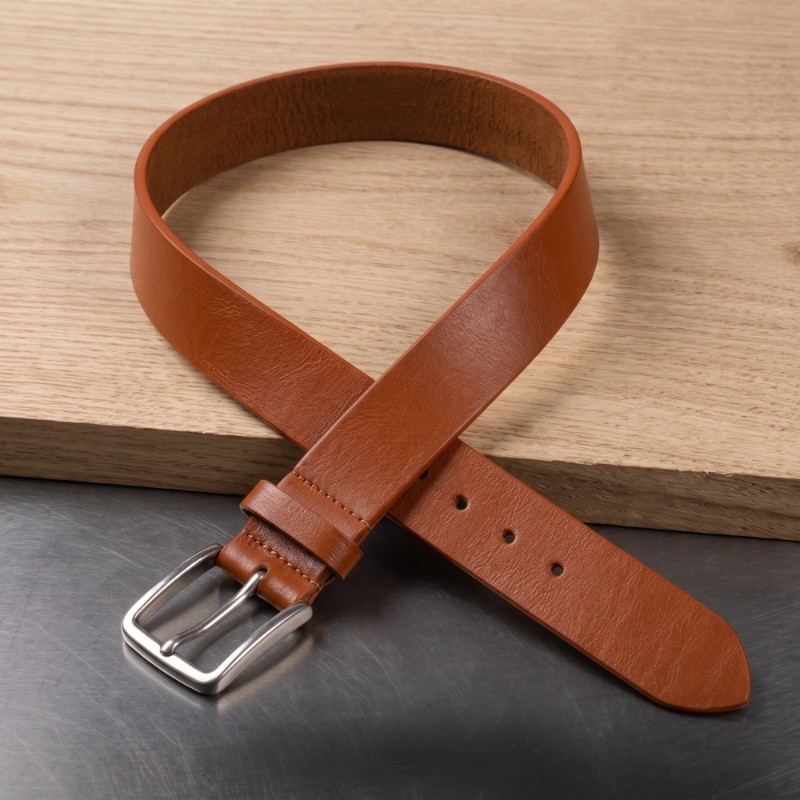 Men's Leather Belt – Adjustable Genuine Leather Belt for Formal & Casual Wear