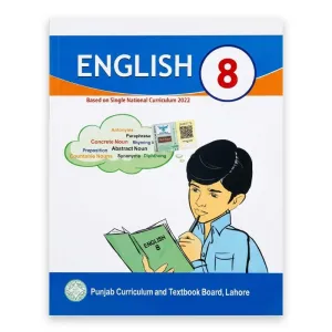 8th Class English New Book 2026-2027 – Punjab / Class 8 English Textbook 2026-2027 PECTAA – Based on Single National Curriculum 2022